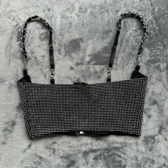 POSTER GRL DOLLS KILL UNDERBUST CORSET- RHINESTONE [DAMAGED] SIZE: SMALL - Picture 2 of 7